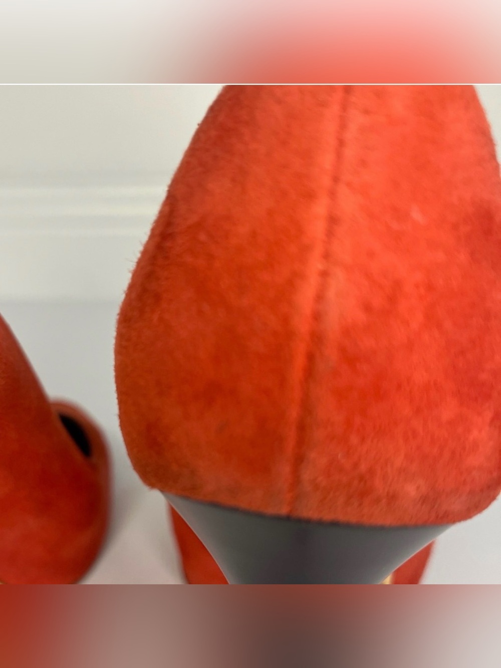 Vintage Giuseppe Zanotti Design Red Suede Stiletto Pumps - Picture 14 of 15